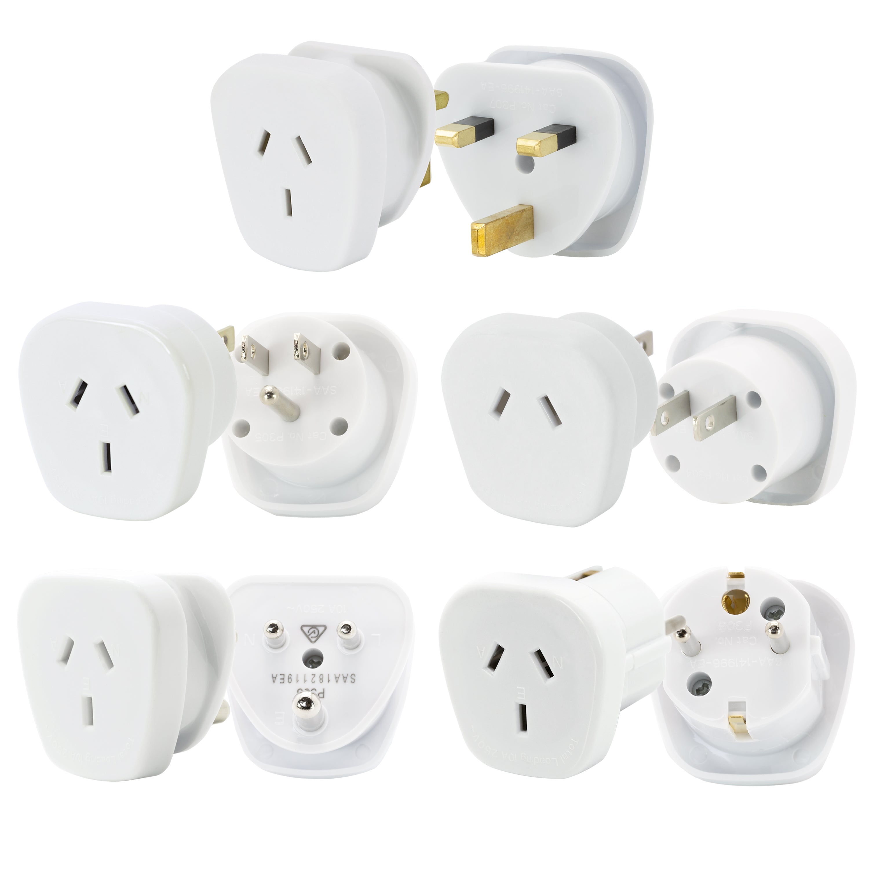 Outbound Travel Adaptors - For AU/NZ Socket to Foreign Plug