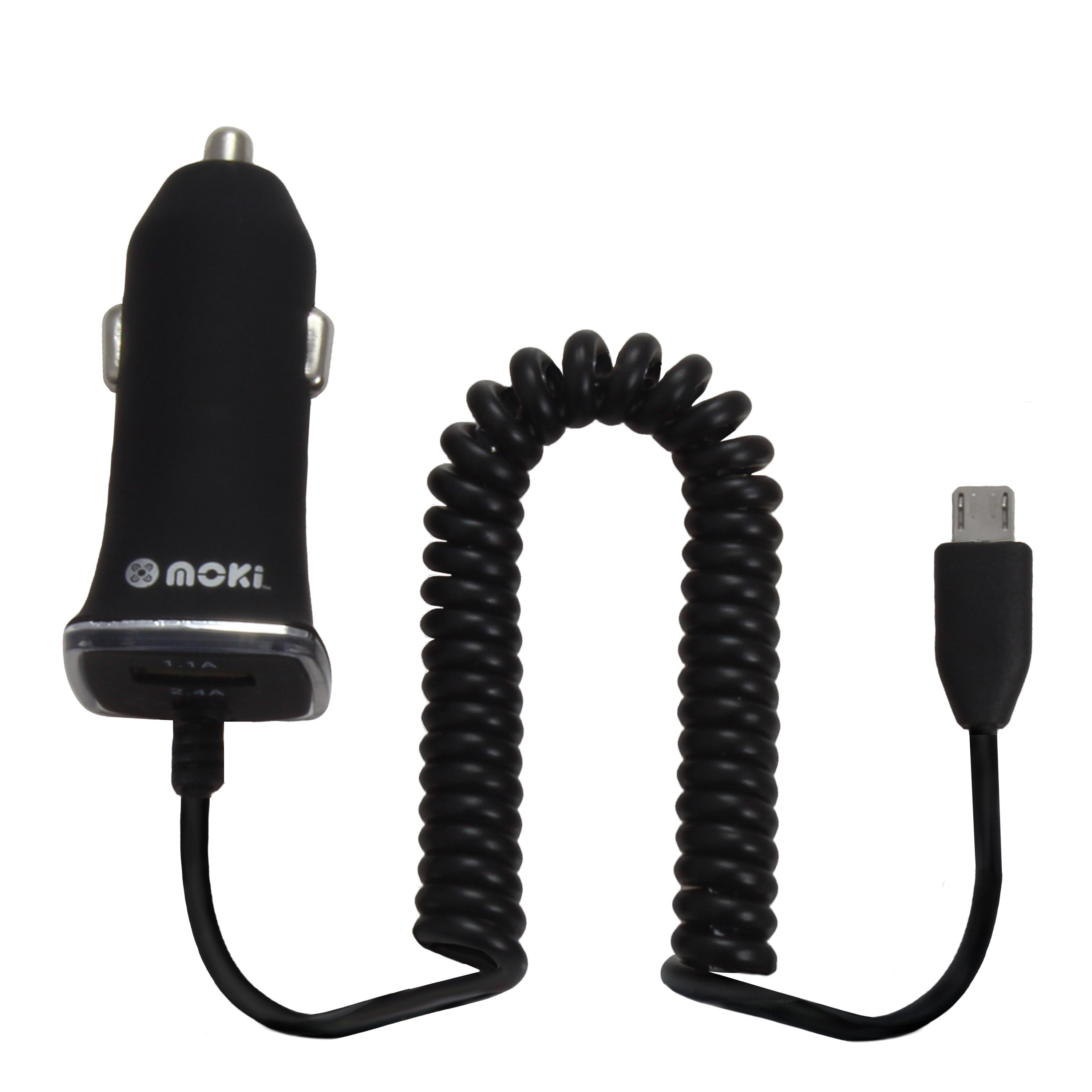 MicroUSB Fixed Car Charger + USB Port